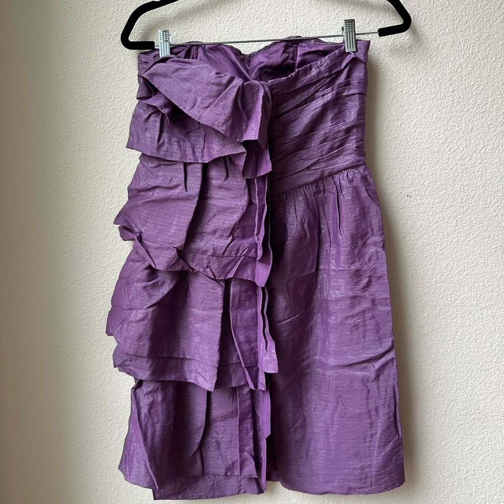 Bcbgeneration Purple Strapless Cocktail Dress - S… - image 3